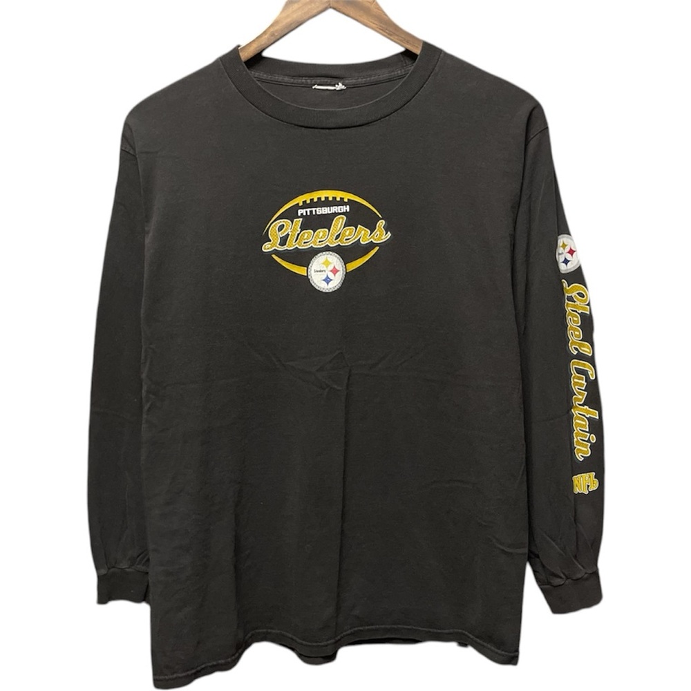 vintage Y2K Pittsburgh Steelers football long sleeve sports front graphic shirt